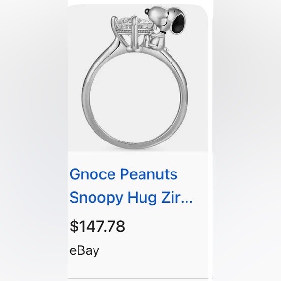 🌟 S925 Sterling Silver Snoopy Diamond Ring - Picture 12 of 12